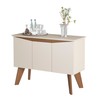 Aparador Balcão Buffet 3 Portas Oásis Off White/Cinamomo - Artely