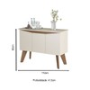 Aparador Balcão Buffet 3 Portas Oásis Off White/Cinamomo - Artely