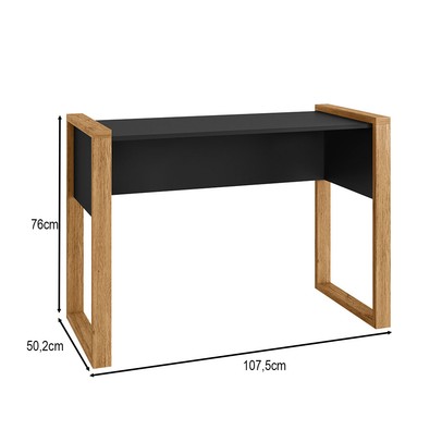 Mesa para Escritório Office Freijó/Preto Fosco - Qmovi
