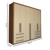Guarda-Roupa Casal Nobile Plus 6 Portas 6 Gavetas Cinamomo/Off White - Panorama Móveis