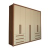 Guarda-Roupa Casal Nobile Plus 6 Portas 6 Gavetas Cinamomo/Off White - Panorama Móveis