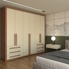 Guarda-Roupa Casal Nobile Plus 6 Portas 6 Gavetas Cinamomo/Off White - Panorama Móveis