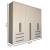 Guarda-Roupa Casal Nobile Plus 6 Portas 6 Gavetas Branco - Panorama Móveis