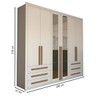 Guarda-Roupa Casal Nobile Plus 6 Portas 6 Gavetas com Espelho Branco - Panorama Móveis