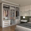 Guarda-Roupa Casal Nobile Plus 6 Portas 6 Gavetas com Espelho Branco - Panorama Móveis