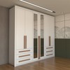 Guarda-Roupa Casal Nobile Plus 6 Portas 6 Gavetas com Espelho Branco - Panorama Móveis