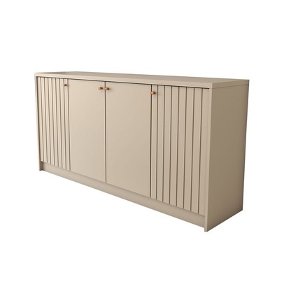 Balcão Buffet Lusso 4 Portas 3 Prateleiras Off White - Panorama Móveis