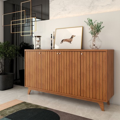 Balcão Buffet Vetro 4 Portas Cinamomo - Panorama Móveis