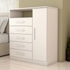 Cômoda Veneto 1 Porta 5 Gavetas 100% Mdf Branco - Panorama Móveis