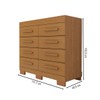 Cômoda Milano 8 Gavetas 100% Mdf Cinamomo - Panorama Móveis