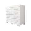 Cômoda Milano 8 Gavetas 100% Mdf Branco - Panorama Móveis