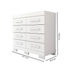 Cômoda Milano 8 Gavetas 100% Mdf Branco - Panorama Móveis