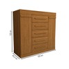 Cômoda Divino 2 Portas 5 Gavetas 100% Mdf Cinamomo - Panorama Móveis