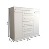 Cômoda Divino 2 Portas 5 Gavetas 100% Mdf Branco - Panorama Móveis