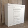 Cômoda Divino 2 Portas 5 Gavetas 100% Mdf Branco - Panorama Móveis