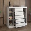 Cômoda Divino 2 Portas 5 Gavetas 100% Mdf Branco - Panorama Móveis