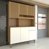Cozinha Compacta Luce 6 Portas 1 Gaveta 100% Mdf Amêndoa/Branco - Panorama Móveis