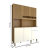 Cozinha Compacta Luce 6 Portas 1 Gaveta 100% Mdf Amêndoa/Branco - Panorama Móveis