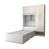 Guarda-Roupa Solteiro com Cama Milênio 4 Portas 2 Gavetas 100% Mdf Flex Branco - Panorama Móveis