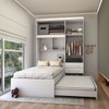Guarda-Roupa Solteiro com Cama Milênio 4 Portas 2 Gavetas 100% Mdf Flex Branco - Panorama Móveis