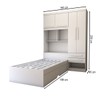 Guarda-Roupa Solteiro com Cama Milênio 4 Portas 2 Gavetas 100% Mdf Flex Branco - Panorama Móveis