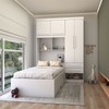 Guarda-Roupa Solteiro com Cama Milênio 4 Portas 2 Gavetas 100% Mdf Flex Branco - Panorama Móveis