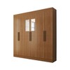 Guarda-Roupa Casal Splendore 6 Portas 2 Gavetas com Espelho 100% Mdf Cinamomo - Panorama Móveis