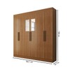 Guarda-Roupa Casal Splendore 6 Portas 2 Gavetas com Espelho 100% Mdf Cinamomo - Panorama Móveis