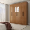 Guarda-Roupa Casal Splendore 6 Portas 2 Gavetas com Espelho 100% Mdf Cinamomo - Panorama Móveis