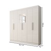 Guarda-Roupa Casal Splendore 6 Portas 2 Gavetas com Espelho 100% Mdf Branco - Panorama Móveis