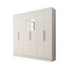 Guarda-Roupa Casal Splendore 6 Portas 2 Gavetas com Espelho 100% Mdf Branco - Panorama Móveis