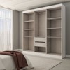 Guarda-Roupa Casal Splendore 6 Portas 2 Gavetas com Espelho 100% Mdf Branco - Panorama Móveis