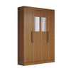 Guarda-Roupa Solteiro Splendore 4 Portas 2 Gavetas com Espelho 100% Mdf Cinamomo - Panorama Móveis