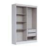 Guarda-Roupa Solteiro Splendore 4 Portas 2 Gavetas com Espelho 100% Mdf Branco - Panorama Móveis