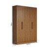 Guarda-Roupa Solteiro Splendore 4 Portas 2 Gavetas 100% Mdf Cinamomo - Panorama Móveis