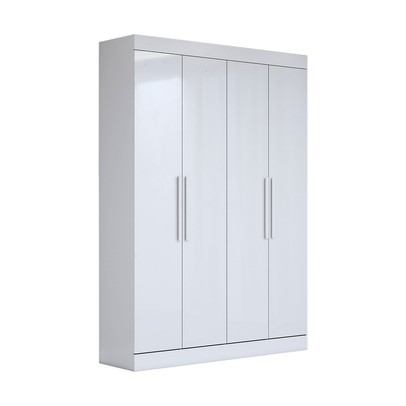 Guarda-Roupa Solteiro Splendore 4 Portas 2 Gavetas 100% Mdf Branco - Panorama Móveis