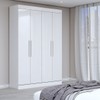 Guarda-Roupa Solteiro Splendore 4 Portas 2 Gavetas 100% Mdf Branco - Panorama Móveis