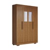 Guarda-Roupa Solteiro Splendore 4 Portas 2 Gavetas com Espelho 100% Mdf com Pé Cinamomo - Panorama Móveis