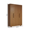 Guarda-Roupa Solteiro Splendore 4 Portas 2 Gavetas 100% Mdf com Pé Cinamomo - Panorama Móveis