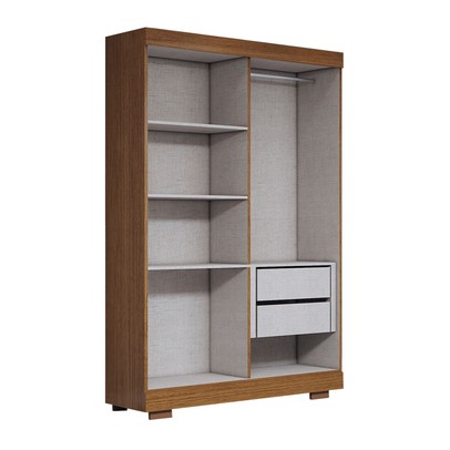 Guarda-Roupa Solteiro Splendore 4 Portas 2 Gavetas 100% Mdf com Pé Cinamomo - Panorama Móveis