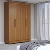 Guarda-Roupa Solteiro Splendore 4 Portas 2 Gavetas 100% Mdf com Pé Cinamomo - Panorama Móveis