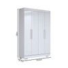 Guarda-Roupa Solteiro Splendore 4 Portas 2 Gavetas 100% Mdf com Pé Branco - Panorama Móveis