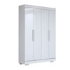 Guarda-Roupa Solteiro Splendore 4 Portas 2 Gavetas 100% Mdf com Pé Branco - Panorama Móveis