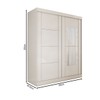 Guarda-Roupa Casal Real 2 Portas 2 Gavetas com Espelho 100% Mdf Branco - Panorama Móveis