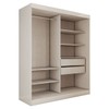 Guarda-Roupa Casal Real 2 Portas 2 Gavetas com Espelho 100% Mdf Branco - Panorama Móveis