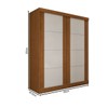 Guarda-Roupa Real 2 Portas 2 Gavetas 100% Mdf Flex Cinamomo/Off White - Panorama Móveis