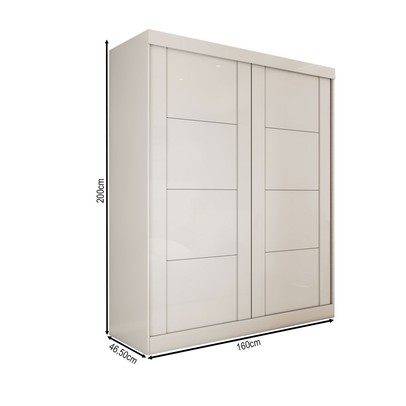 Guarda-Roupa Real 2 Portas 2 Gavetas 100% Mdf Branco - Panorama Móveis