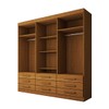 Guarda-Roupa Casal Real 6 Portas 9 Gavetas com Espelho 100% Mdf Cinamomo - Panorama Móveis