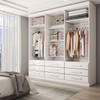 Guarda-Roupa Casal Real 6 Portas 9 Gavetas com Espelho 100% Mdf Branco - Panorama Móveis