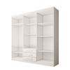 Guarda-Roupa Casal Real 6 Portas 3 Gavetas com Espelho 100% Mdf Branco - Panorama Móveis